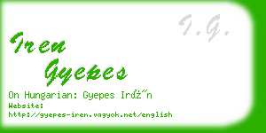 iren gyepes business card